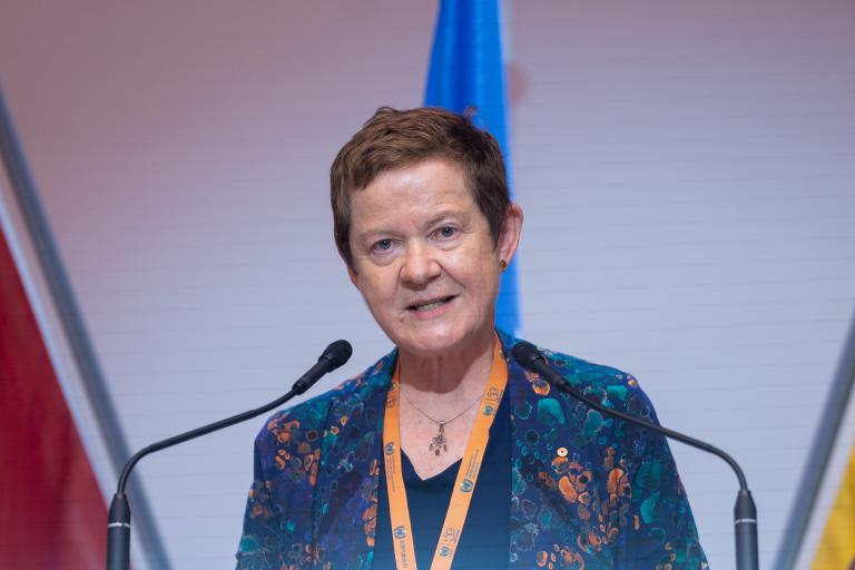 Sue Barrell at WMO congress