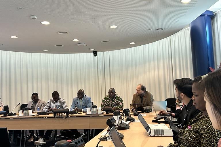 Photo of the speakers and audience during the TCI Learning Event on Togo 