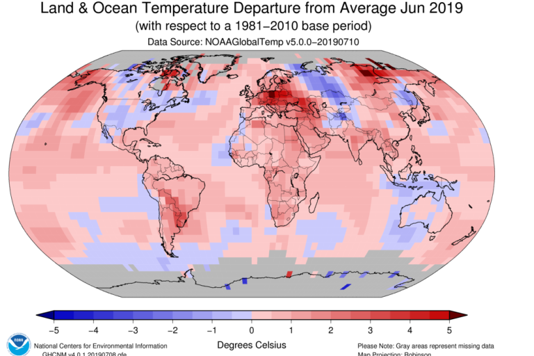 June 2019 sets new global temperature record