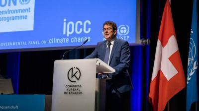 Swiss government member Rösti addresses IPCC opening session