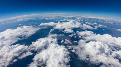 A view of clouds from space.