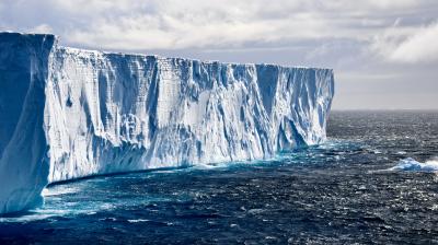 Edge of the Antarctic Ice Sheet. Credit: 66 North on Unsplash.