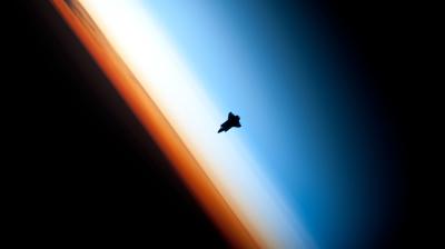 NASA Endeavour silhouette