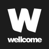 The welcome logo on a black background.