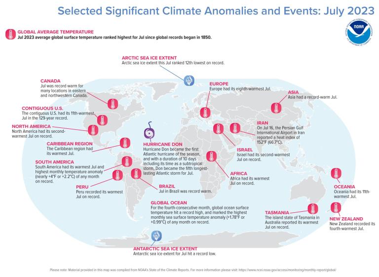 Selected significant climate anomalies and events july 2021.
