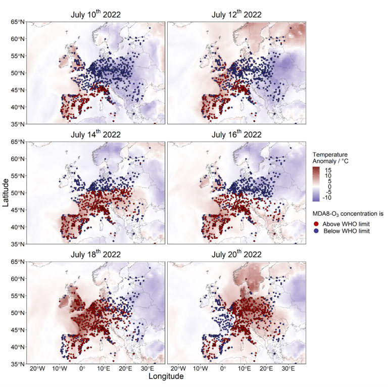 A map of europe's climate in june and october 2020.