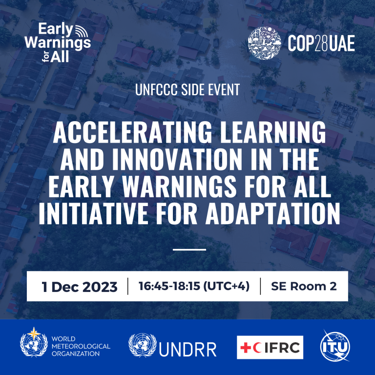 Accelerating learning and innovation in the early warning for all adaptation.