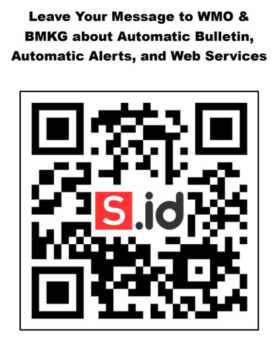 A qr code that says leave your message to wmg about automatic bulletins, alerts, and web services.
