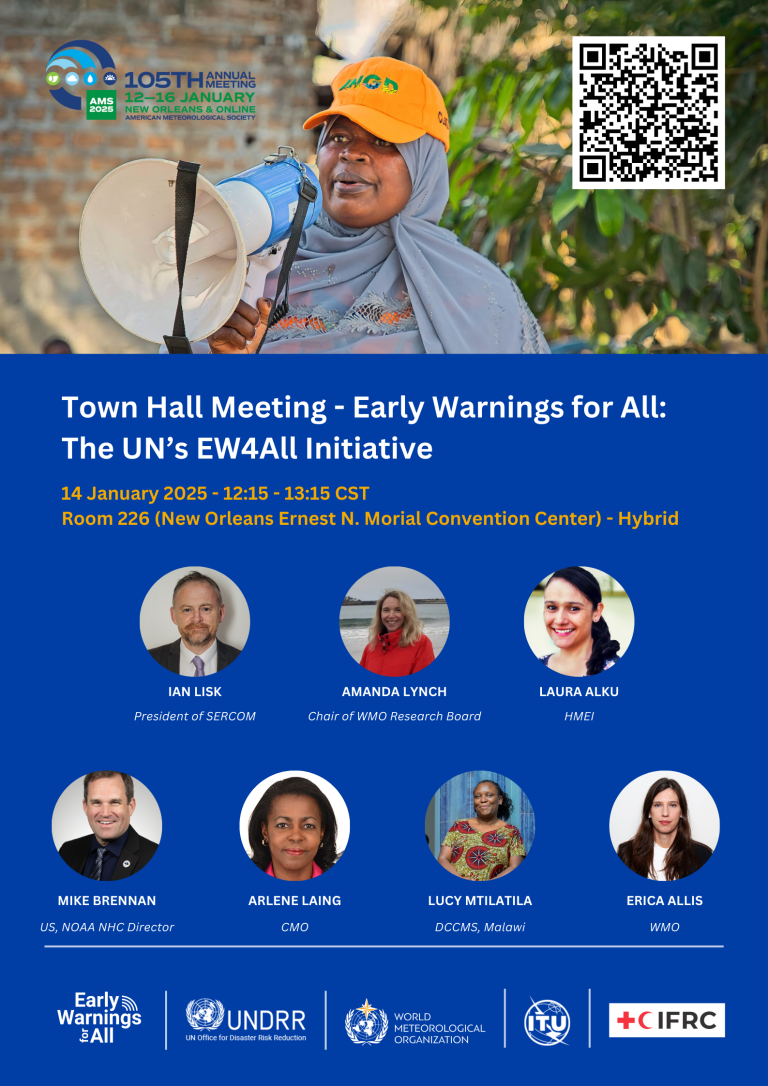 AMS 2025 WMO Townhall – The UN’s Early Warnings for All (EW4All) Initiative