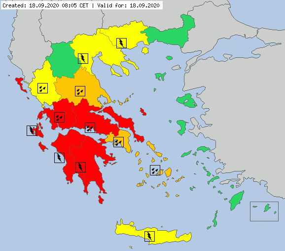 Medicane hits Greece 18.9.2020