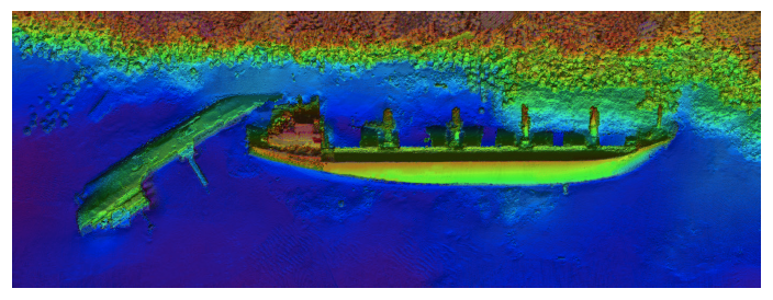 Two boats colliding caused a double ship wreck off the coast of Constanta, Romania