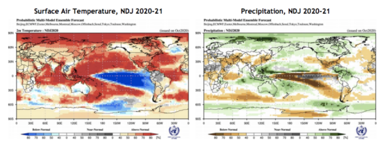 Global Seasonal Climate Update 29.10.2020