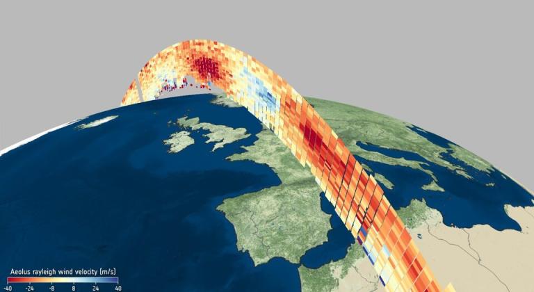 Wind profile from Aeolus 6 May 2020, ESA