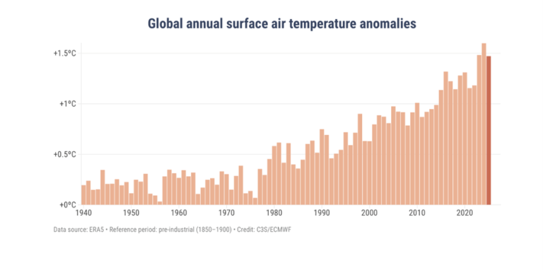 Global annual surface air anomalies