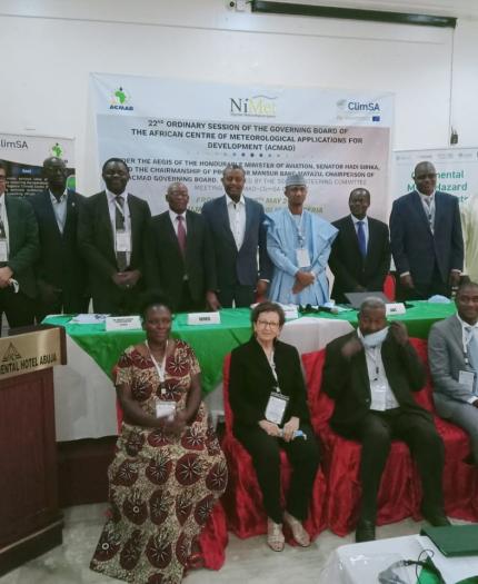 Chairperson ACMAD Board of Governors, Professor Mansur Bako Matazu and Participants at the 22nd Ordinary Session Meeting in Abuja, Nigeria.